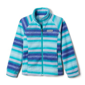 Dívčí Bundy Columbia Benton Springs II Printed Fleece Světle Tyrkysové Proužek TZCPIH072